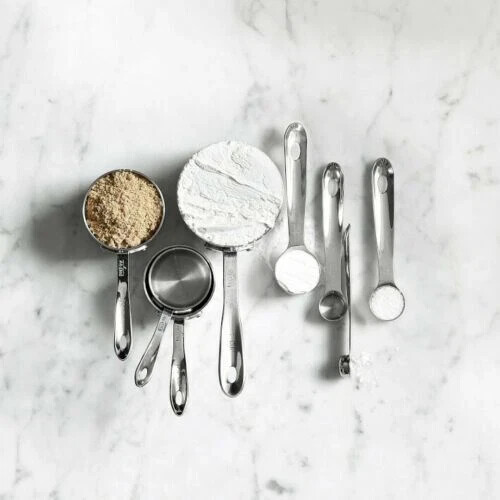 Neu ALL-CLAD Edelstahl Standardgröße 4 Stück Messbecher & 4 Löffel Set - Bild 3 von 7