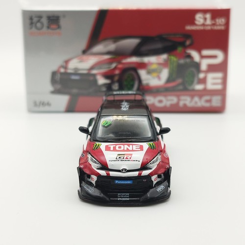 Pop Race Toyota Yaris GR Pandem 1:64 Daigo Saito Drift Car JDM Diecast Car - Neu - Bild 3 von 14