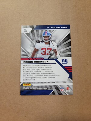 2021 Aaron Robinson Panini Xr Blue Rc Rookie /199 #152 Giants | eBay