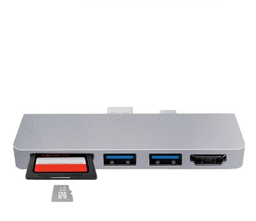 For Surface Pro 7/7+ USB C Hub with 4K Compatible-HDMI Adapter+ USB C - Photo 6 sur 11