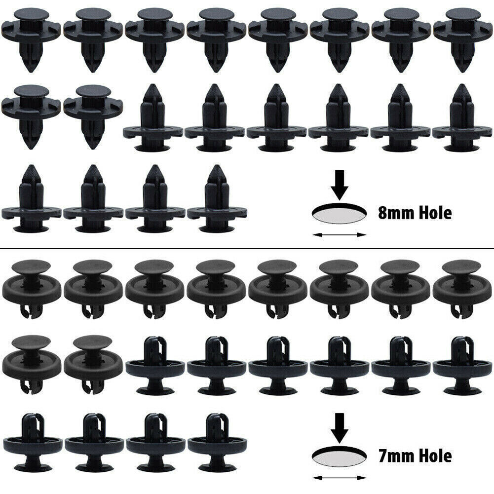100pc Multi-Purpose Push Pin Rivet Kit For Toyota Tundra – Bumper, Fender, Trim Fasteners