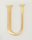 150MM (6Inch) Brass Home 26 Polish Gold Wall Mounted Door Mounted Letters U