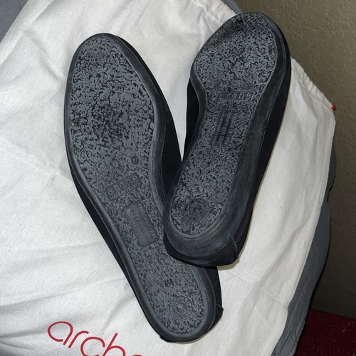 ARCHE Black Nubuck Suede Leather LAIUS Elasticized Ballet Flat FRANCE EU 49, 9 - Picture 6 of 9