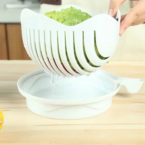 Cuenco de corte Cuenco cortador de ensaladas, escurridor cortador de alimentos para frutas y verduras - Imagen 19 de 24