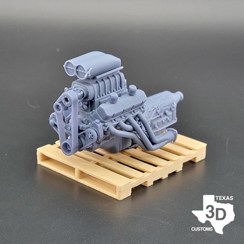 Blown 572 BBC model engine resin 3D printed 1:24-1:8 scale - Picture 8 of 13