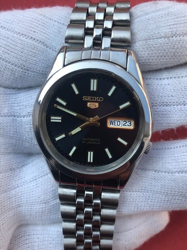 Vintage Seiko 5 Automatic 21 Jewels 7s26-00X0 Day/Date Japan Men's Watch - 第 10/17 張圖片