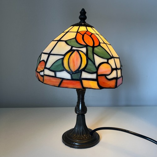 Tiffany-Stil Buntglas Tischlampe - florales Design - Bild 2 von 17