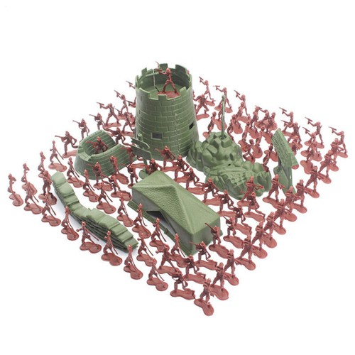 100PCs Army Men Action Figures Toy Set Soldier Action Figures Military Toys - Picture 7 of 15