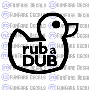 Rub-A-Dub-Vinyl-Decal-VW-Volkswagen-Jetta-Golf-Gti-Beetle-Window-Sticker-JDM