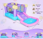 Inflatable Bounce House with Blower Indoor/Outdoor Ball Pit Jumping Bouncy House