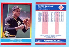 1988 Fleer Baseball's Hottest Stars # 3 Bobby Bonilla Box 845