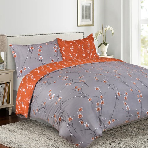 Luxury Reversible Duvet Cover Quilt Cover Bedding Set Single Double King Size UK - Picture 34 of 98
