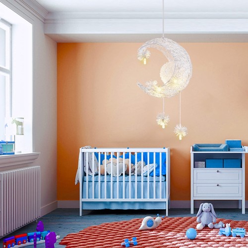 TISLYCO Kids Ceiling Light, Moon Chandelier, Girls Chandelier for Bedroom, Nu... - Bild 2 von 8