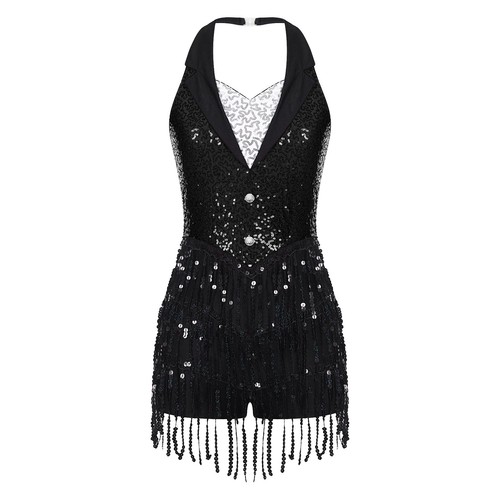 Women's Jumpsuit Nightclub Unitard Dance Bodysuit Party Tango Dancewear Jazz - Picture 17 of 54