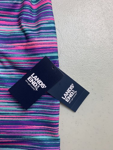 Lands End Bathing Suit Top Girls 10 Tankini Top New Orchid Ice Space Dye - Picture 3 of 7