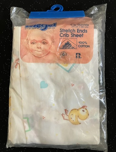 Vintage Riegel Baby Enten Alphabet Blöcke Kinderbettlaken passt 28 x 52 Matratze Neu USA - Bild 3 von 12