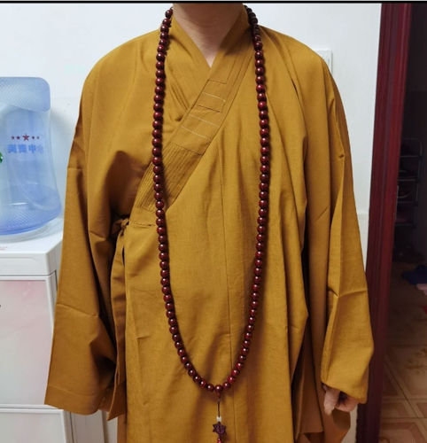 108 Beads Sandalwood 15Mm Beads Necklace Monk Prayer Beads Chinese Crafts - Picture 2 of 3