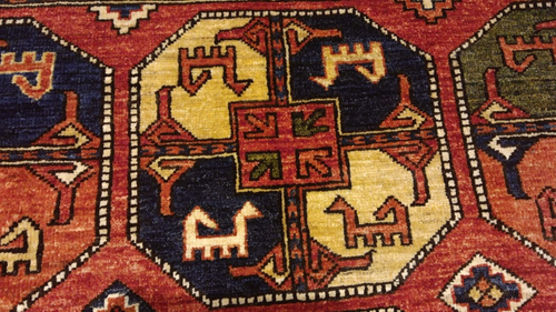 5x7 CAUCASIAN TRIBAL AFGHAN-REFUGEE VEGETABLE-DYE HANDMADE-KNOTTED FINE WOOL RUG - Picture 14 of 18