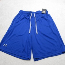 Under Armour Shorts Mens Medium Blue UA Tech Mesh Loose Fit Athletic Workout NEW