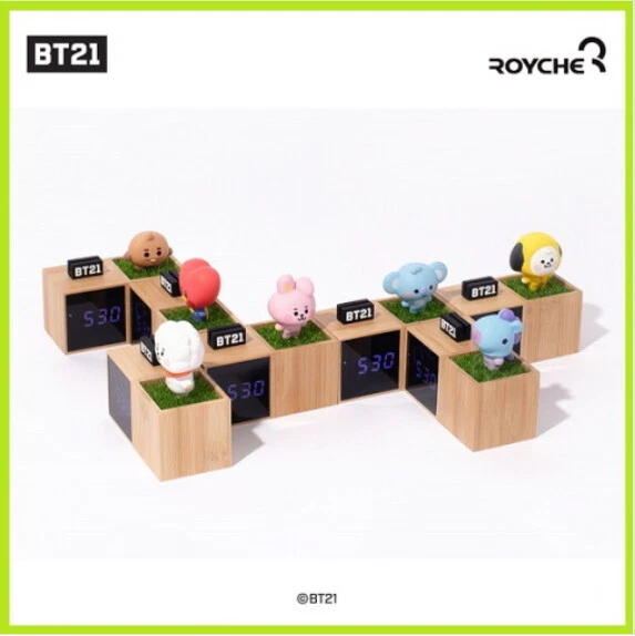 BTS BT21 Official Baby LED Digital Desk Clock Alarm Temperatu Authentic