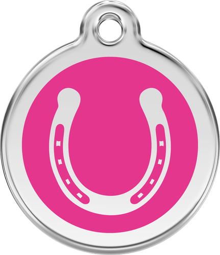 Red Dingo "Horseshoe" Engraved Dog & Cat ID Tag - Free Engraving - 11 Colours - Picture 5 of 25