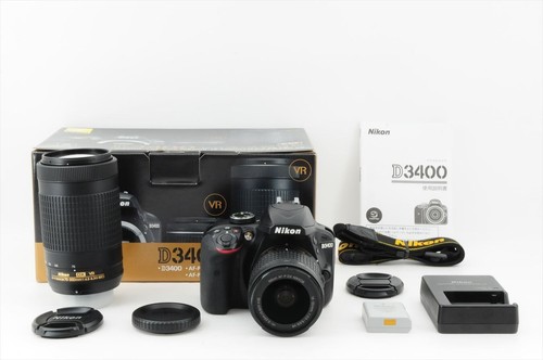 Nikon D3400 (with AF-P DX 18-55mm + 70-300mm Lens) Excellent+ From Japan #20603