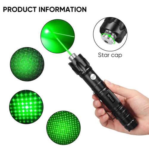 Pluma puntero láser verde 6000 millas pluma recargable Lazer haz de luz visible - Imagen 6 de 14