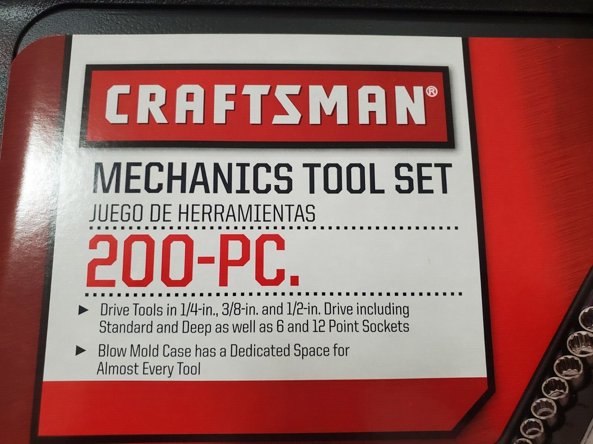 Craftsman USA 200 Pc Mechanics Tool Set Vintage I Cra200