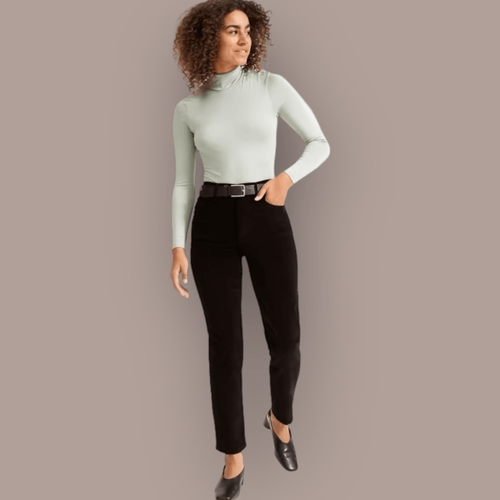 Everlane The Cheeky Straight Corduroy Pant in Black 26 Regular - Picture 2 of 5