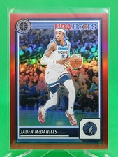 Jaden McDaniels 2023-24 Panini NBA Hoops Premium Stock #128 Red Prizm /275