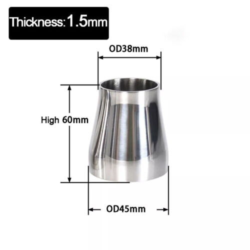 Stainless Steel Cone Reducer Adapter OD Welded Joint Thickness 1.5-3mm Pipe - Picture 20 of 69