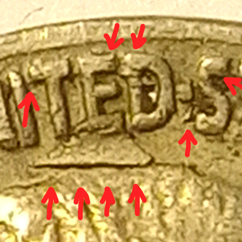 1931-S Key Buffalo Nickel - DDR FS-802 w/retained "clamshell" lamination error! - Picture 4 of 8