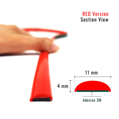 Profilo Rosso Adesivo Per Dam Anteriore + Posteriore Alfa Romeo - Foto 3