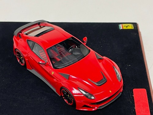1/43 AB Models Ferrari F12 Novitec Rosa in Rosso Lucido Base Pelle Personalizzata - Foto 5 di 7