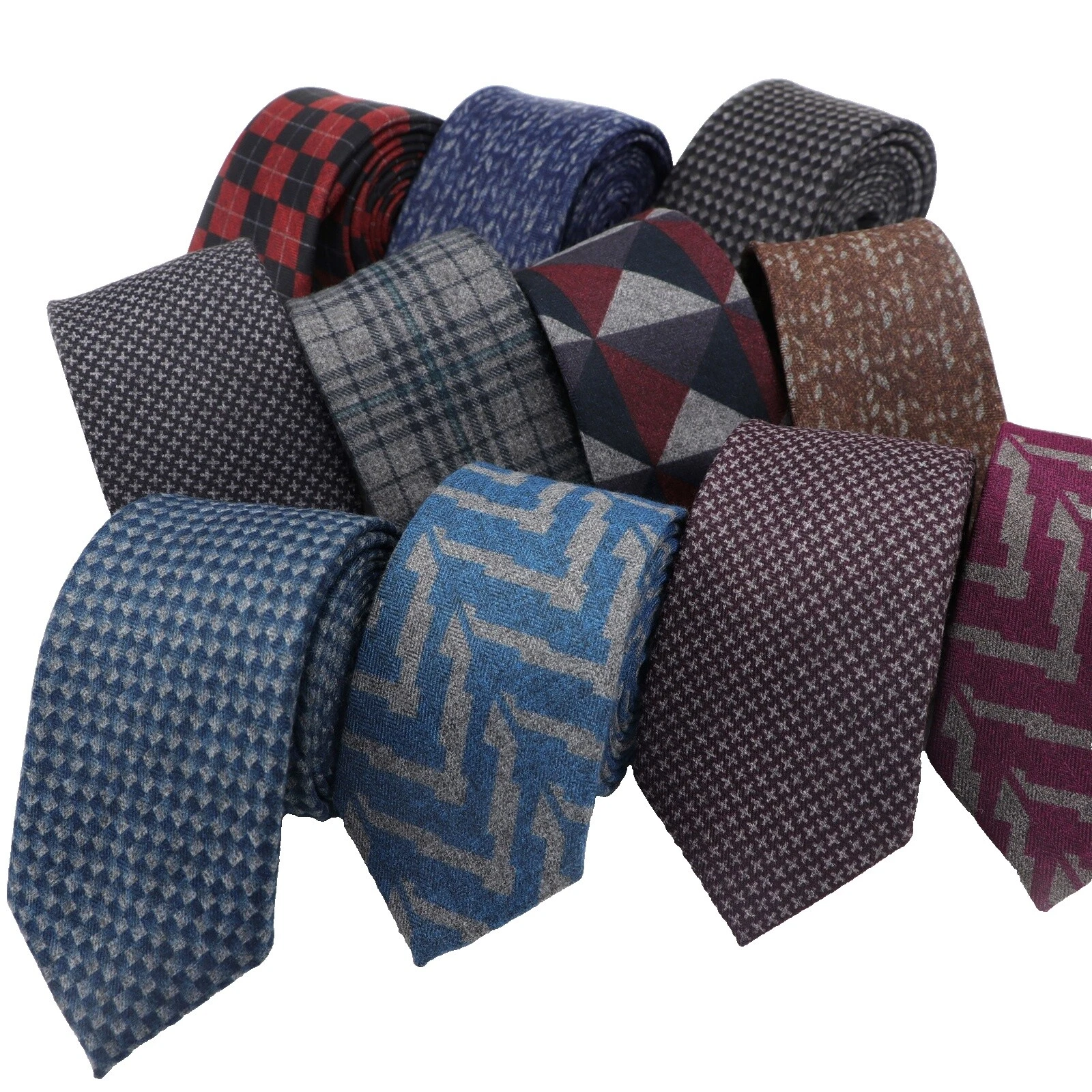 多色条纹 100% 亚麻男士领带