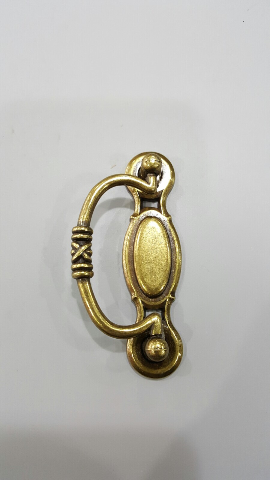 2 PCS VINTAGE BRONZE DRAWER RING PULL HANDLES BRONZE DROP RING PULL