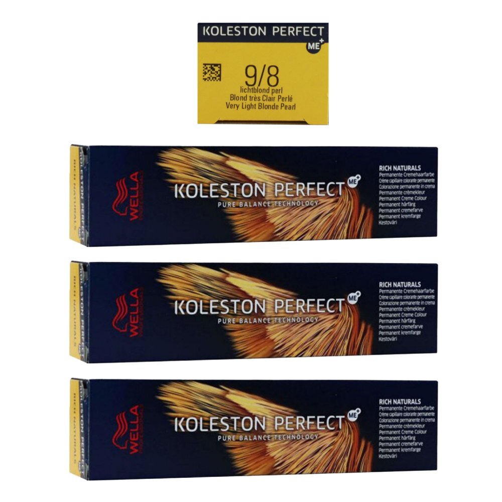 Wella Koleston 3 x 60 ml 9/8 lichtblond pearl Set