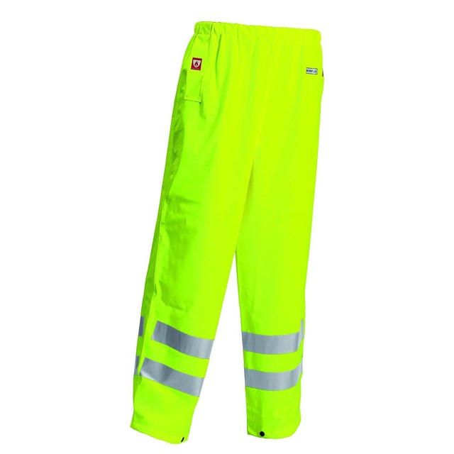 Lyngsoe FR-LR59-53-4XL Microflex Flame Retardant Rain Bib Trousers Hi-Vis Yellow