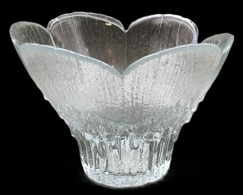 Kosta Boda LOTUS - LILY Crystal Votive Candle or Trinket Candy Nut Bowl 4.75 "D - Picture 2 of 9