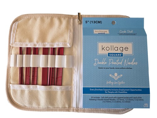 Kollage:: Square® ROT doppelspitz Nadeln Set:: Größen 0-3 US, 5" - Bild 3 von 4
