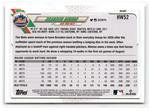 2021 Topps Holiday Baseball - Pick a Card - Complete Your Set - 40% off 4+ - Picture 100 of 418