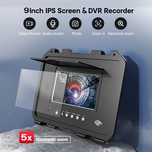 Cámara de alcantarillado IPS de 9" con transmisor 512HZ 1080P cámara de inspección de tuberías - Imagen 4 de 24