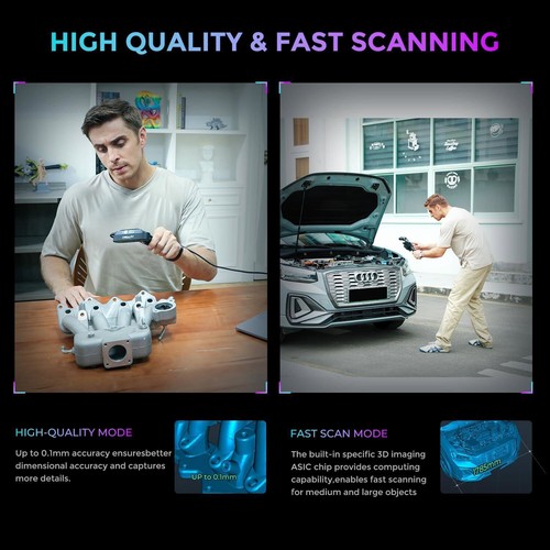 Scanner 3D portable anti-shake Creality CR-Scan Ferret Pro Wifi6 Android IOS Win - Photo 7/12