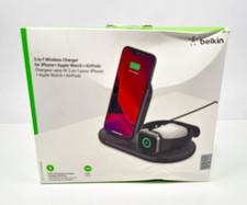 Belkin 3-in-1 Wireless Fast Charging Stand for Apple iPhone, Apple Watch AirPods