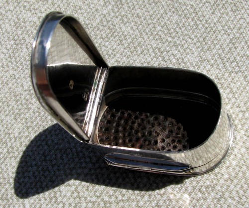 MINTY 1799 ARGENTO STERLING OVALE TASCABILE NOCE MOSCATA GRATTUGIA 8 SEGNI DISTINTIVI / LONDRA - Foto 13 di 18