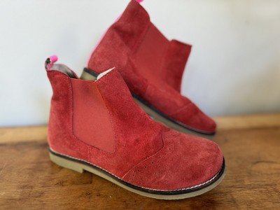 Boden red boots on sale