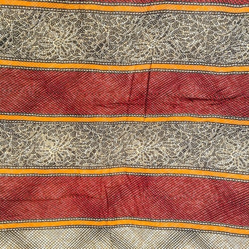 Sari de seda pura indio vintage sari Georgette Chinon tela impresa PGS1579 - Imagen 5 de 9