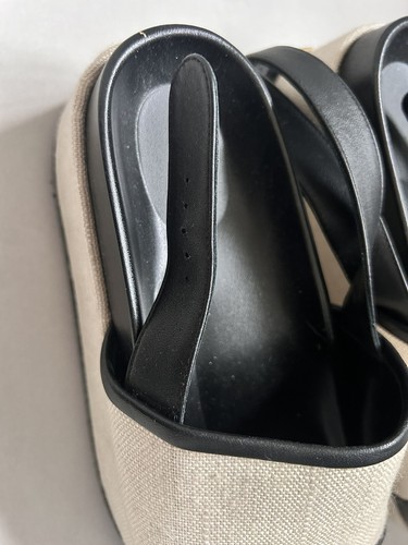 Me+Em Flatform Leather Fabric Sandals Comfort Sole Open Toe Size UK 4 - Picture 4 of 9
