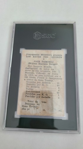 1946-47 Propaganda Montiel #8 Jack Dempsey SGC 1 Los Reyes Deporte Rare HOF... - Picture 2 of 2