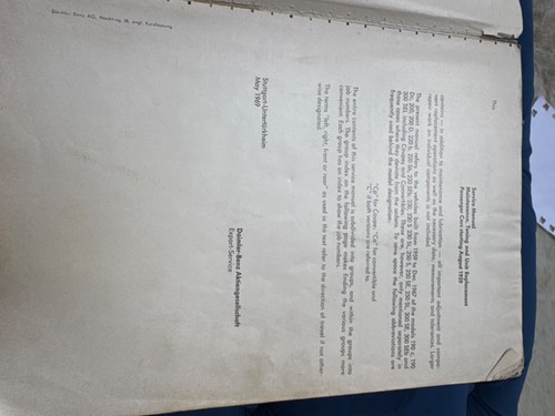 Mercedes Benz 190 - 300 inc 230SL 250SL 300 SEL factory Workshop Manual 1959 - Picture 3 of 12